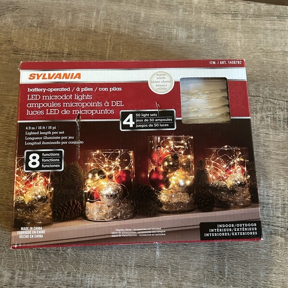 LED Microdot String Lights - White and Gold - Picture 1 of 1